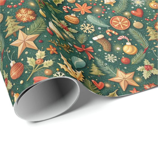 verpacktes Geschenk mit Liebe Geschenkpapier (Rolleneckpunkt)