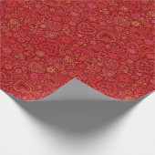 verpacktes Geschenk mit Liebe Geschenkpapier (Ecke)