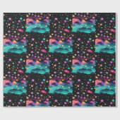 verpacktes Geschenk mit Liebe Geschenkpapier (Flach)