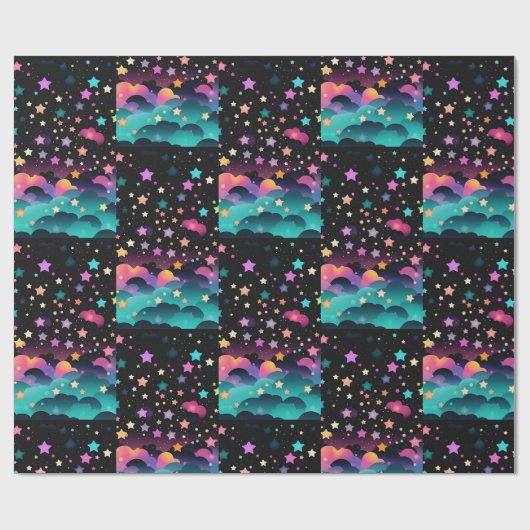 verpacktes Geschenk mit Liebe Geschenkpapier (Flach)