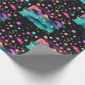 verpacktes Geschenk mit Liebe Geschenkpapier (Ecke)