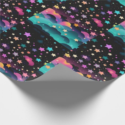 verpacktes Geschenk mit Liebe Geschenkpapier (Ecke)