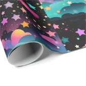 verpacktes Geschenk mit Liebe Geschenkpapier (Rolleneckpunkt)