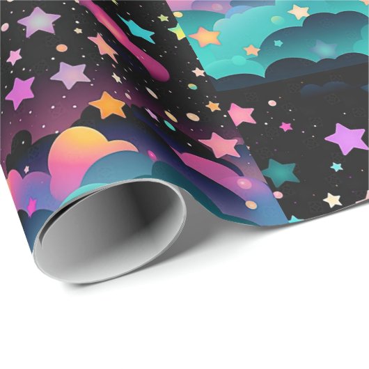 verpacktes Geschenk mit Liebe Geschenkpapier (Rolleneckpunkt)