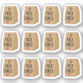 Verpackung Beutel Mittagessen Vorspeise Nahrungska Aufkleber (Vorderseite)