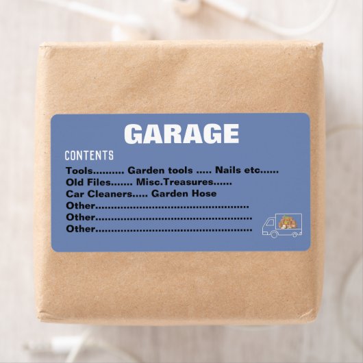 Verpackung beweglicher Labels - Garage (Insitu)