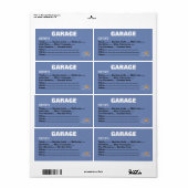 Verpackung beweglicher Labels - Garage (Vorne)