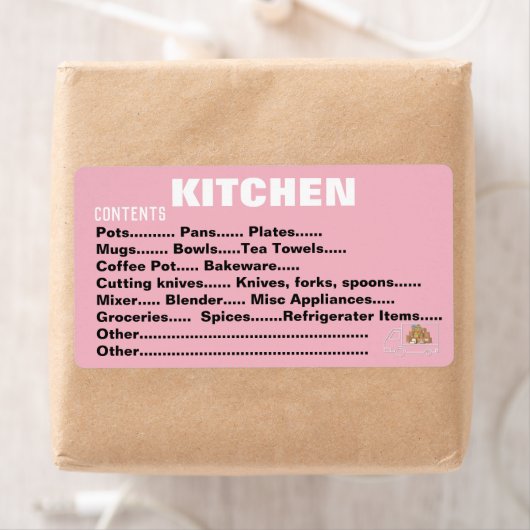 Verpackung beweglicher Labels - Küche (Insitu)