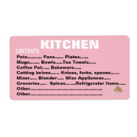 Verpackung beweglicher Labels - Küche