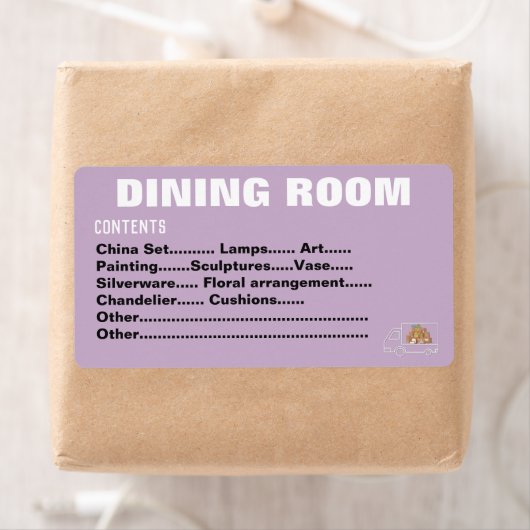 Verpackung beweglicher Labels - Speisesaal (Insitu)