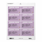 Verpackung beweglicher Labels - Speisesaal (Vorne)