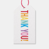 VERPACKUNG DANK Fett farbenfrohe Regenbogenbriefe Geschenkanhänger (Vorderseite)