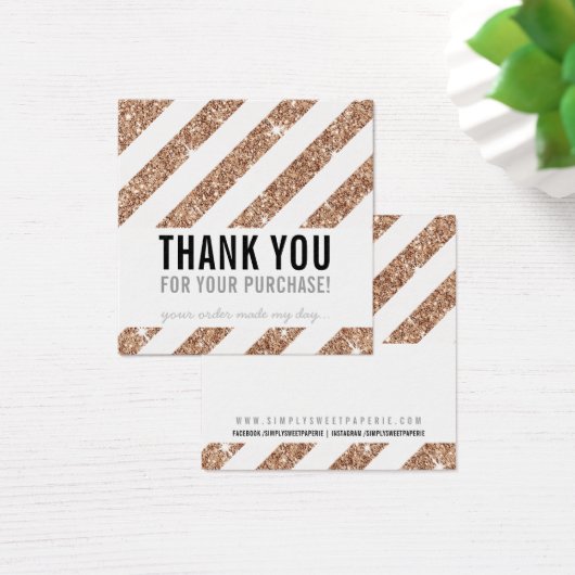 VERPACKUNG DANK IHNEN Rose Gold Glitzer Streifen s (Schreibtisch)