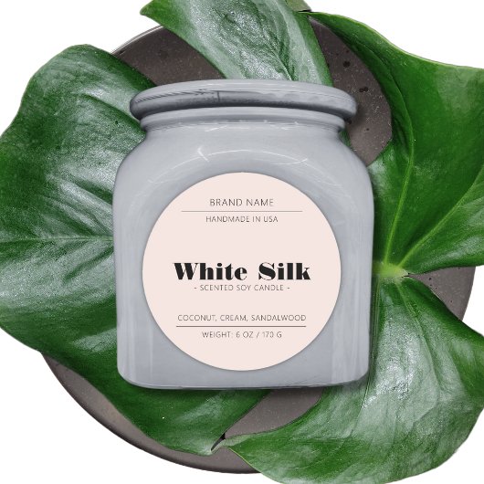 Verpackung der Kerze Rosa Runder Aufkleber