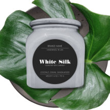 Verpackung der Kerze schwarzes Etikett