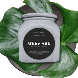 Verpackung der Kerze schwarzes Etikett Runder Aufkleber