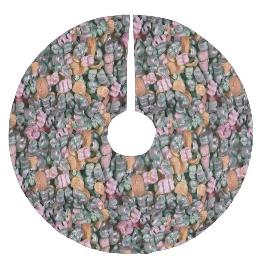 Verpackung Erdnüsse Neuheit Polyester Weihnachtsbaumdecke (Vorderseite)