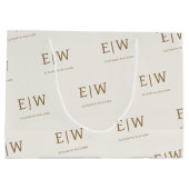 Verpackung für kundenspezifische Monogram-Unterneh Große Geschenktüte (Rückseite)