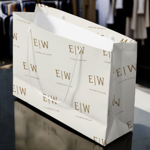 Verpackung für kundenspezifische Monogram-Unterneh Große Geschenktüte