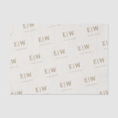 Verpackung für kundenspezifische Monogram-Unterneh Seidenpapier (Vorderseite)