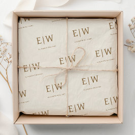 Verpackung für kundenspezifische Monogram-Unterneh Seidenpapier