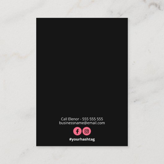 Verpackung für Resin Ohrringe Visitenkarte (Rückseite)