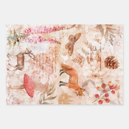 Verpackung für Waldtiere Geschenkpapier Set (Vorderseite 3)