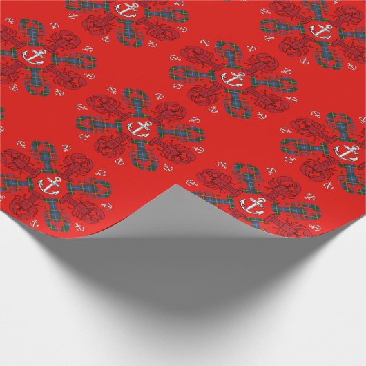 Verpackung Hummer-Schneeflocke-Anker N.S. Geschenkpapier (Ecke)