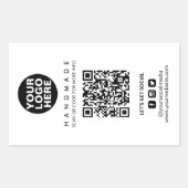 Verpackung Logo QR Code Versandbox Siegel Etikett Rechteckiger Aufkleber (Vorderseite)