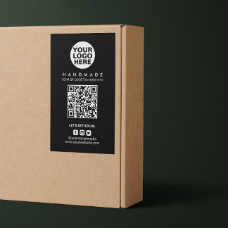 Verpackung Logo QR Code Versandbox Siegel Etikett Rechteckiger Aufkleber