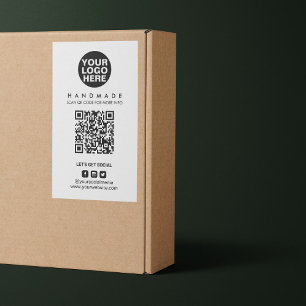 Verpackung Logo QR Code Versandbox Siegel Etikett Rechteckiger Aufkleber