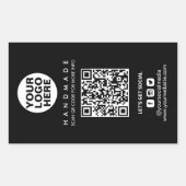 Verpackung Logo QR Code Versandbox Siegel Etikett Rechteckiger Aufkleber (Vorderseite)
