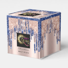 Verpackung Logo Rose Tropfen Blue Navy Schönheit Geschenkschachtel