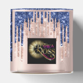 Verpackung Logo Rose Tropfen Blue Navy Schönheit Geschenkschachtel (Oben)