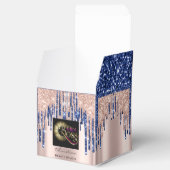 Verpackung Logo Rose Tropfen Blue Navy Schönheit Geschenkschachtel (Geöffnet)