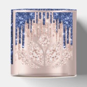 Verpackung Logo Rose Tropfen Navy Beauty Box Geschenkschachtel (Oben)