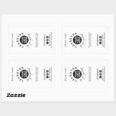 Verpackung Logo Vielen Dank Versand Box Siegel Lab Rechteckiger Aufkleber (Blatt)