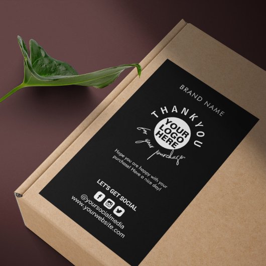 Verpackung Logo Vielen Dank Versand Box Siegel Lab Rechteckiger Aufkleber