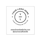 Verpackung moderner Firmenlogos Social Media-Marke Gummistempel (Prägung)