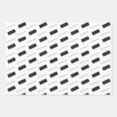 Verpackung moderner Firmennamen Weiß Geschenkpapier Set (Vorderseite 3)