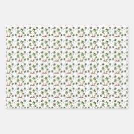 Verpackung - Palmen Geschenkpapier Set
