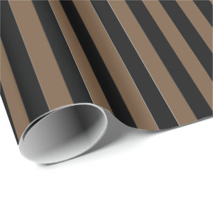 Verpackung Papier-Schwarze u. Brown-Streifen Geschenkpapier