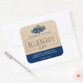 Verpackung von Blueberry-Marmelade-Etikettenkleber Quadratischer Aufkleber (Umschlag)