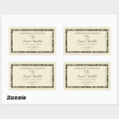 Verpackung von Cremes Labels Gold Glitzer Border Rechteckiger Aufkleber (Blatt)