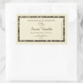 Verpackung von Cremes Labels Gold Glitzer Border Rechteckiger Aufkleber (Tasche)