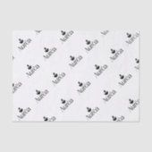 Verpackung von Firmenlogos Seidenpapier (Vorderseite)