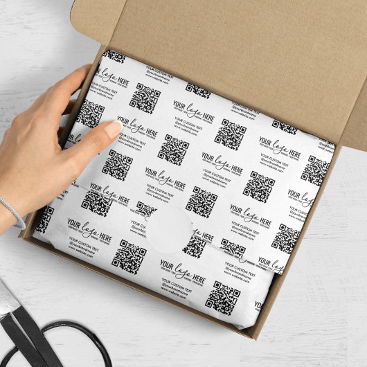 Verpackung von kundenspezifischen QR-Logos für Unt Seidenpapier