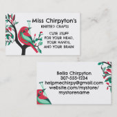 Verpackung von niedlichen Stricknadeln Visitenkarte (Vorne/Hinten)