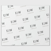 Verpackung von Unternehmen mit weißer schwarzer Ma Geschenkpapier (Flach)