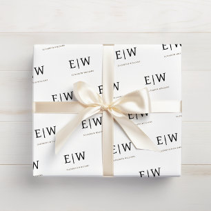 Verpackung von Unternehmen mit weißer schwarzer Ma Geschenkpapier
